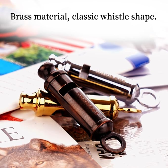 munkees 2-Channel high pitched Whistle, for Coaches and Referees, Outdoor Rescue, Retro Modeling and high Volume Outdoor Equipment