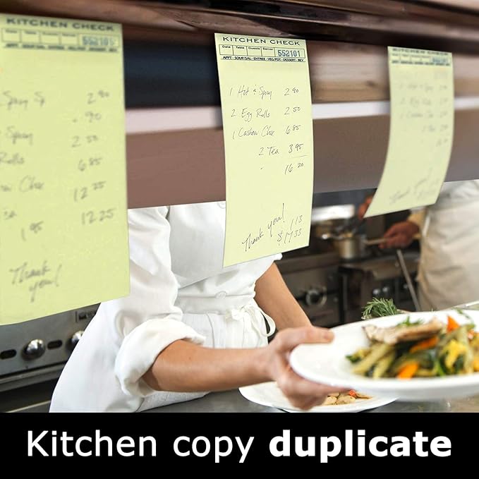 FMP Brands Double Part Guest Check for Servers, Server Note Pads 2500 Sheets (50 Pads), Server Books for Waitress with Carbon Copies, Guest Check 2 Part Carbonless, Check Book for Cafes, Restaurants