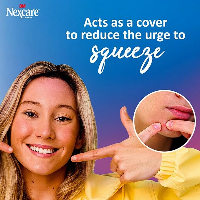 Nexcare Thin and Transparent Acne Patch, Skin Cover Absorbs Pus and Oil from Clogged Pores, made with hydrocolloid, tab allows for easy removal from liner - 39 Pimple Patches