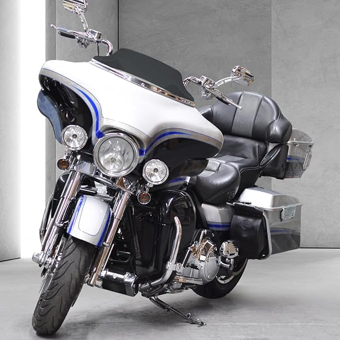 6" Windshield Windscreen for 2014-2024 Harley Davidson Touring Street Glide Electra Glide/Ultra Limited/Tri Glide FLHT FLHX FLHXS FLHTK, Smoke