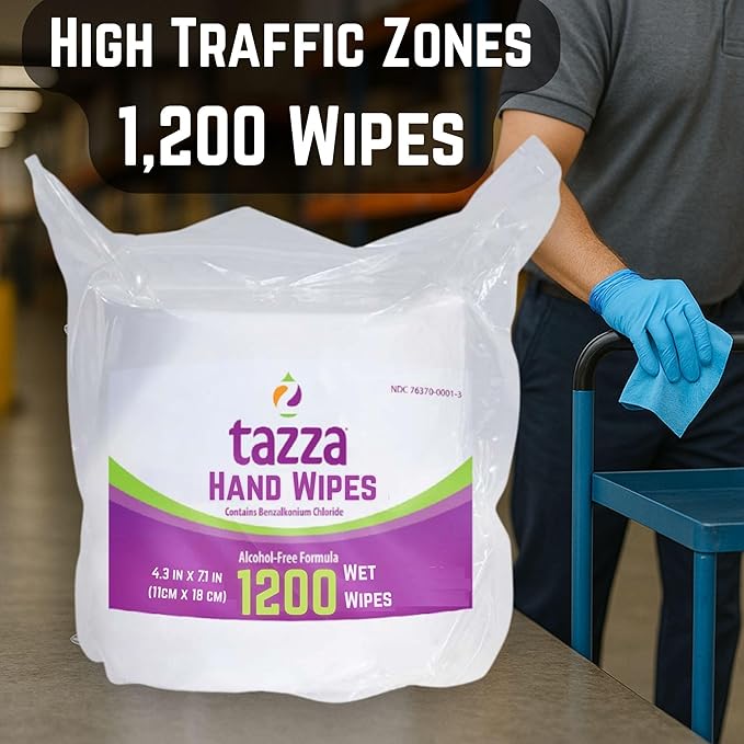 Ultra Budget Wet Wipes for High Use Commercial Settings- Bulk 4 x 1200 Ct, Durable Pre-Saturated Cleaning Gym Wipes. Less than 1cent per wipe