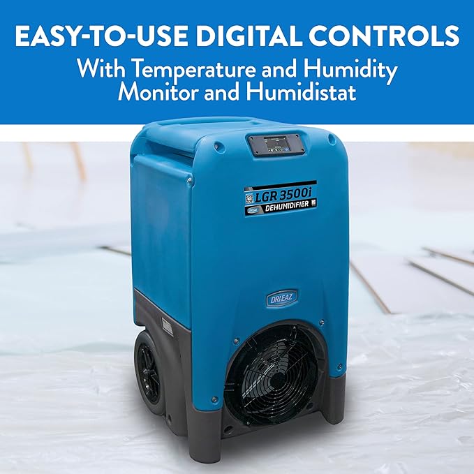 Dri-Eaz LGR 3500i Commercial Dehumidifier with Pump, 30 Gallon, Industrial Dehumidifier