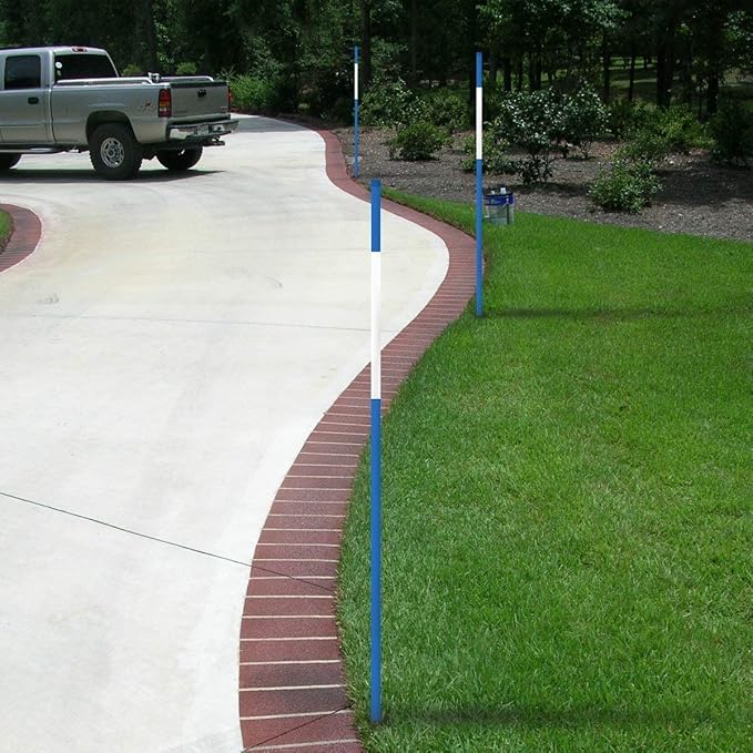FiberMarker 72-Inch Snow Markers Driveway Reflectors Snow Stakes 20-Pack 5/16-Inch (Dia.), Blue