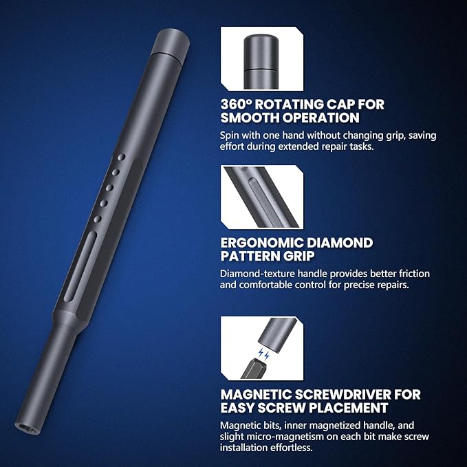 49 in-1 Precision Screwdriver Set w/t Magnetic S2 Steel Bits,Pop-Up Storage Box,Extended Bits,Tweezers&Pry Tool,Portable Multi-Bit Screwdriver Kit for Phone,Laptop,Camera,Eyeglasses&Electronics Repair