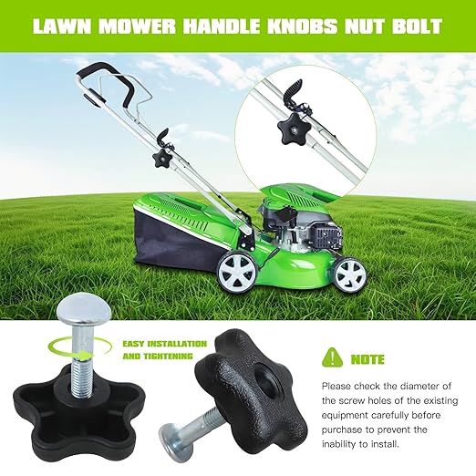 Upgraded 2X Lawn Mower Handle Bolt and Knob Kit Used On Snowthrowers and Walking Lawnmowers, Compatible with Toro Titan Models