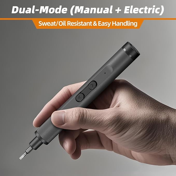 Mini Electric Screwdriver Set 24-in-1, 3.7V Precision Screwdriver Set, USB-C Rechargeable, Small Electric Screw Driver for Phone Camera Laptop Watch Metal Bits for Home DIY Projects