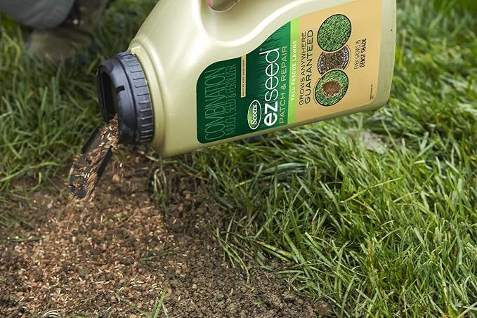 Scotts EZ Seed Patch & Repair Tall Fescue Lawns Combination Mulch, Grass Seed and Fertilizer for Bare Spots and Repair, Grows Anywhere, 3.75 lb.