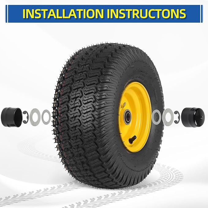 Lawnmower Wheel Hardware Kit, Compatible with Husqvarna Craftsman AYP Poulan Huskee Jonsered 532188967 532121749 812000029 121748X 121749X 583512801 532436874 12000029