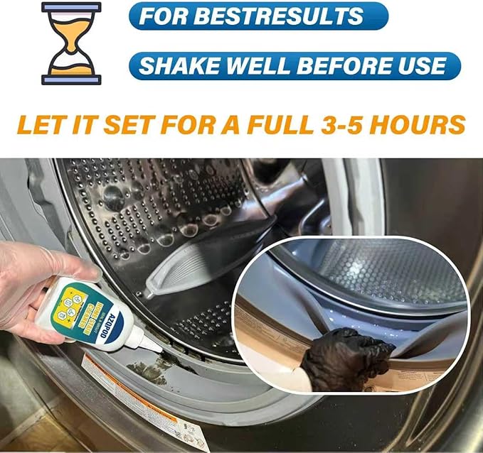HOME STAIN CLEANER GEL – 7OZ Deep Cleaning Gel for Tile Gaps, Washing Machine Seals, Fridge Rubber, Wall & Shower Stains – Household Cleaning Solution for Bathroom, Kitchen, Room, Laundry