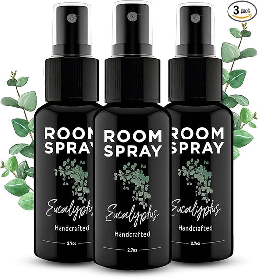 General Room Spray, Long Lasting Fragrance, Spa Fragrance Experience (Eucalyptus, 3 pack)