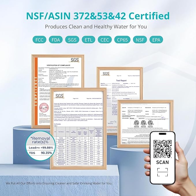 VIOMI® PFAS Reduction Reverse Osmosis System, NSF/ANSI 372&53&42 Certified, 9 Stage & 48 Months Filter, Tankless RO Water Filtration System Under Sink, 800G, Smart LED Reminder, Incl. 1 Extra Filter
