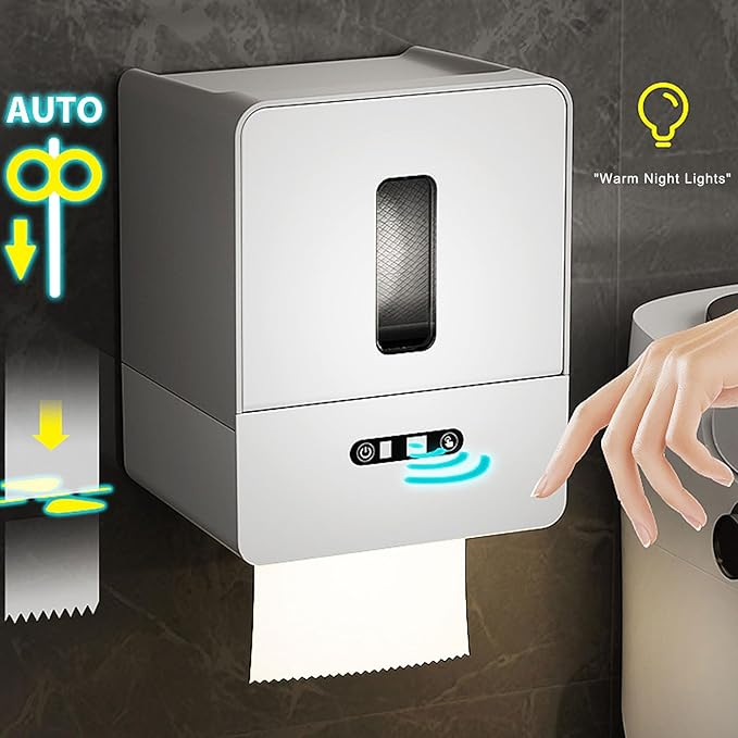 Automatic Paper Towel Dispenser for Kitchen Bathroom Wall Mount Under Cabinets Easy Touchless Battery Operated