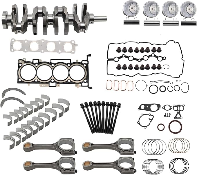 G4KJ Engine Rebuild Overhaul Kit With Crankshaft Piston Connecting Rod Kit Compatible with Sonata Optima Tucson 2011-2019 2.4L 231112G200 230402G500
