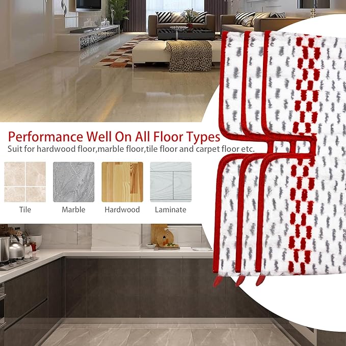 Microfiber Spray Mop Pads Compatible with Promist MAX Reusable Spray Mop Refills for Ocedar ProMist Dust Mop,Dual-Action Washable Flip Mop Pads Replacement for Dry Wet Floor Cleaning, double-sided use