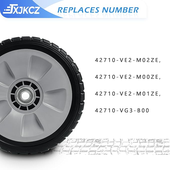 Lawn Mower Rear Drive Wheels Replaces 42710-VE2-M02ZE 42710-VG3-B00-8" Wheel Assebmly Compatible with H onda HRT216 HRR216 HRS216 Walk behind Lawn Mower，2 Pack