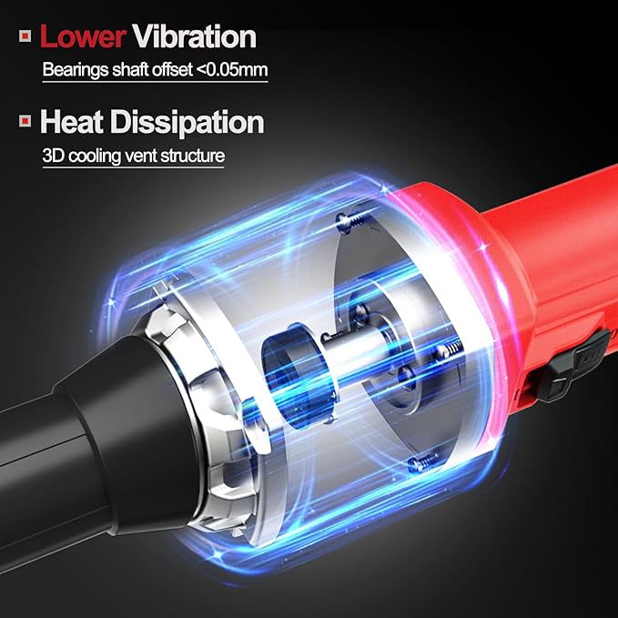 Electric Die Grinder, 1/4" Variable Speed Corded Power Die Grinder, Heavy Duty Die Grinder Tool for Metal Grinding, Polishing, Deburring, Welding Repair, 10000-33000 RPM