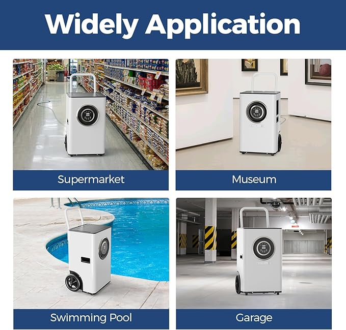 ALORAIR 110PPD Commercial Dehumidifier with Pump & Drain Hose, SLGR Tech Dehumidifiers for Large Room, Basement, Warehouse, Industrial Space, 5 Years Limited Warranty, Sentinel Elite50X