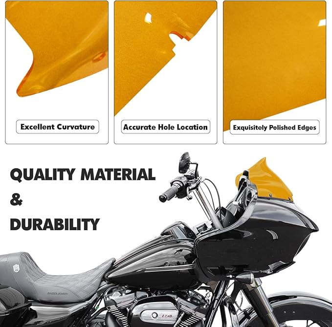 10" Windshield Windscreen Compatible with Harley Road Glide CVO/SE FLTRXSE 2023 2024 FLTRX 2024 CVO ST FLTRXSTSE 2024 for 2023 2024 Road Glide Accessories,Orange