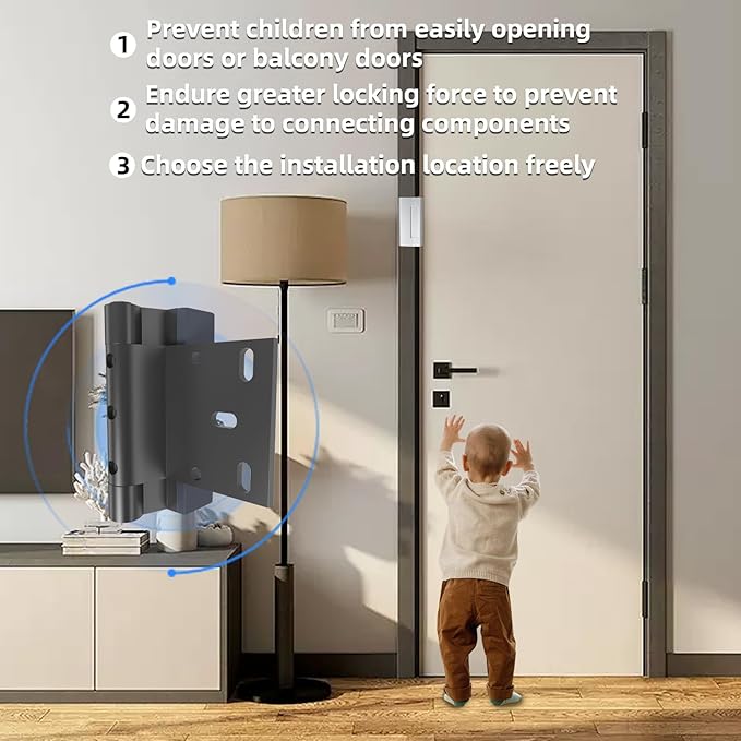 1Pcs Grey Safety Lock Reinforced Buckle Household Aviation Load-Bearing 850 Pounds Special Anti Unlocking Structure Child Safety