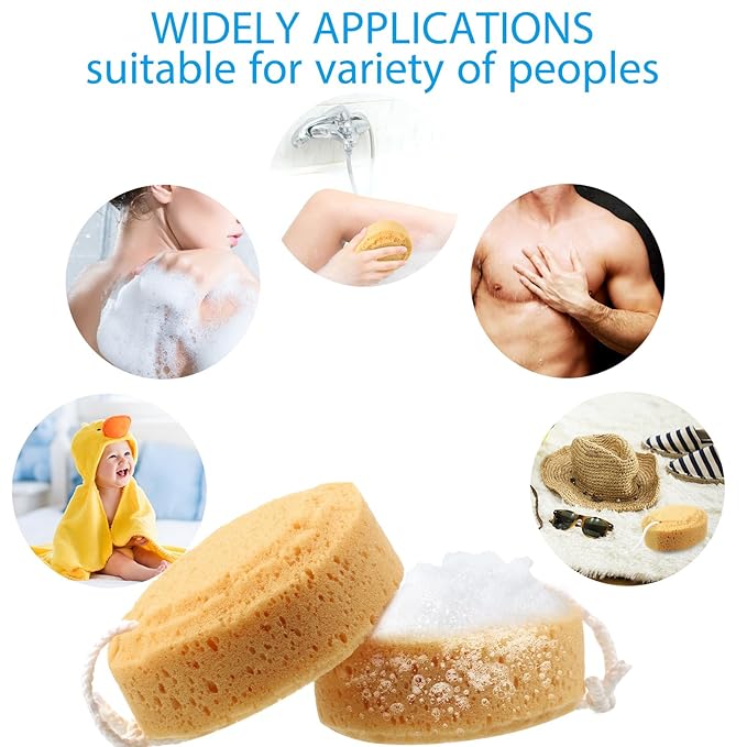 Boao 6 Pieces Foam Body Sponge Soft Exfoliating Bath Sponge Shower Sponge Body Scrubber for Adults Body Cleansing Supplies, 5.5 Inch