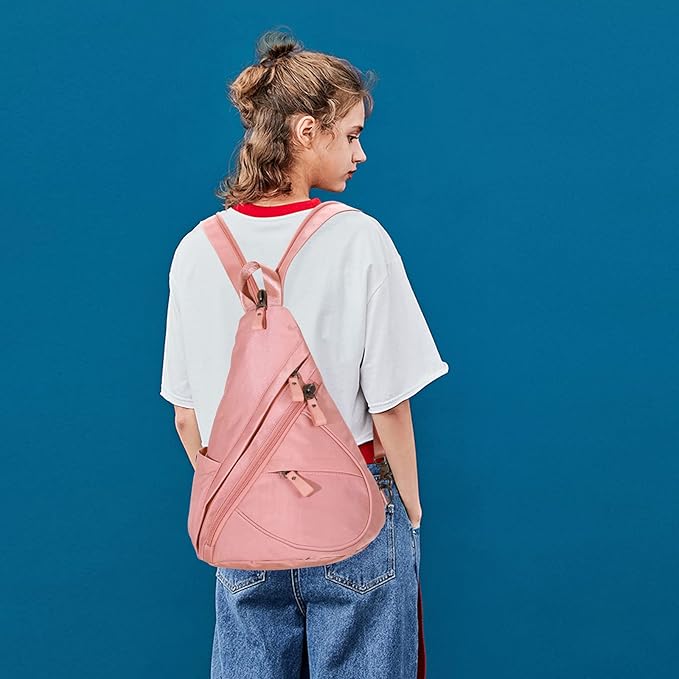 KL928 Nylon Sling Bag - Small Crossbody Backpack Shoulder Casual Daypack Multipurpose Rucksack for Men Women