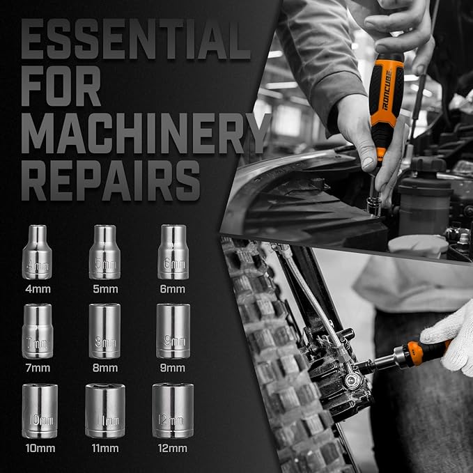 Ratcheting Screwdriver Set: 56-Piece Magnetic Multi Bits Tool Kit with Case