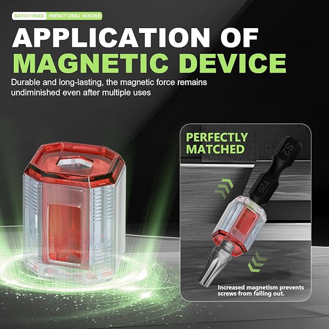 93Pcs impact driver bit set, Has Magnetic Functionality Screwdriver Bit Set. 2" (PH2,PZ2,SQ2,T10,T15, T20,T25,T30) a Magnetizer, and Extension rod, All made of S2 steel, Hard and Durable.