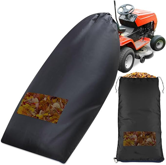Patelai 2 Pcs 2025 New Lawn Tractor Leaf Bag 420d Grass Catcher Bag for Riding Lawn Mower, 78.7 x 52 Inch Large Capacity Grass Catcher for Leaf Collection Heavy Duty Material Collection(Black)