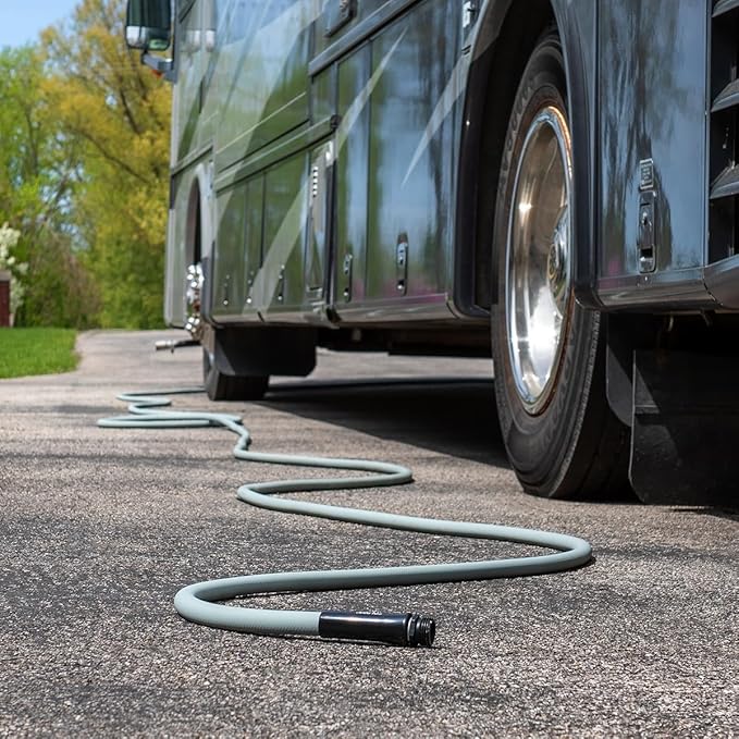 Flexzilla Colors Lead-In Garden Hose 5/8in. x 10ft., Lightweight All-Weather Water Hose, Durable and Flexible, Leak-Free Connections, Slate Gray