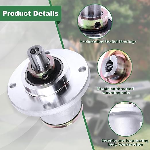 437-0006-00 Deck Spindle Compatible with Spartan Mowers 2017-2022 RZ, 2019-2022 RZ Pro, 2019 RZ Tuff Torq, 2020-2022 RZ HD
