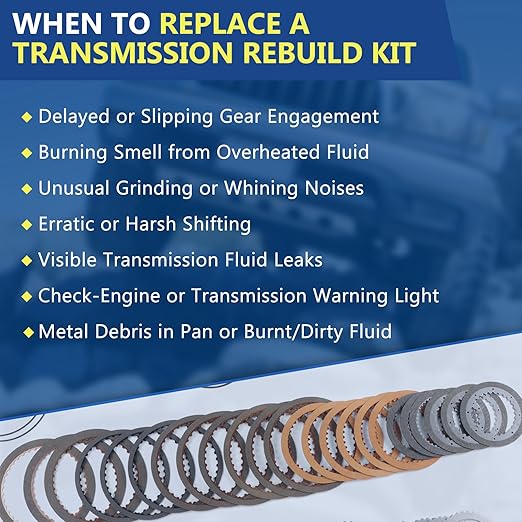 U240E U241E Auto Transmission Master Rebuild Kit with Clutch Discs Gasket Transmission Rebuild Kit Fits for 2000-2004 Avalon 3.0L, Fits for 2010-2014 Camry 2.5L, Replace OE T13600B U240E U241E