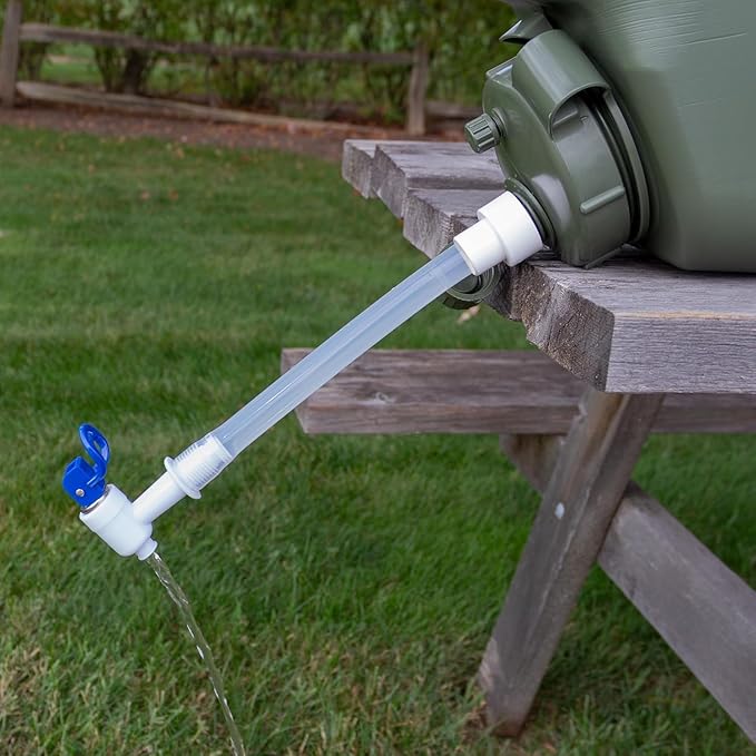 Bundle of Scepter 2.5 Gallon True Military BPA Free Water Container, Food Grade Water Jug for Camping Green + Scepter 10266 Military Water Can Spout for Camping and Emergency Water Jugs