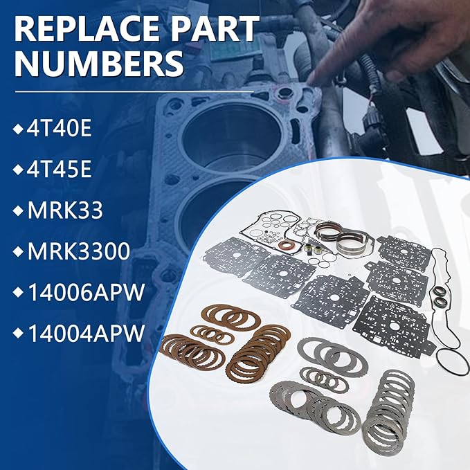 4T40E 4T45E Transmission Master Overhaul Rebuild Kit Transmission Rebuild Kit Fits for 2007-2010 Malibu 3.5L, Fits for 2005-2010 Cobalt 2.2L, Replace OE 14006APW 14004APW