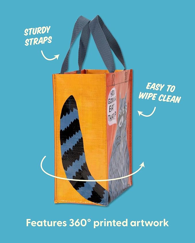 Blue Q You Gonna Eat That? Handy Tote from Reusable lunch bag, little tote, gift bag, easy-to-wipe-clean, 95% recycled material, 10" h x 8.5" w x 4.5" d
