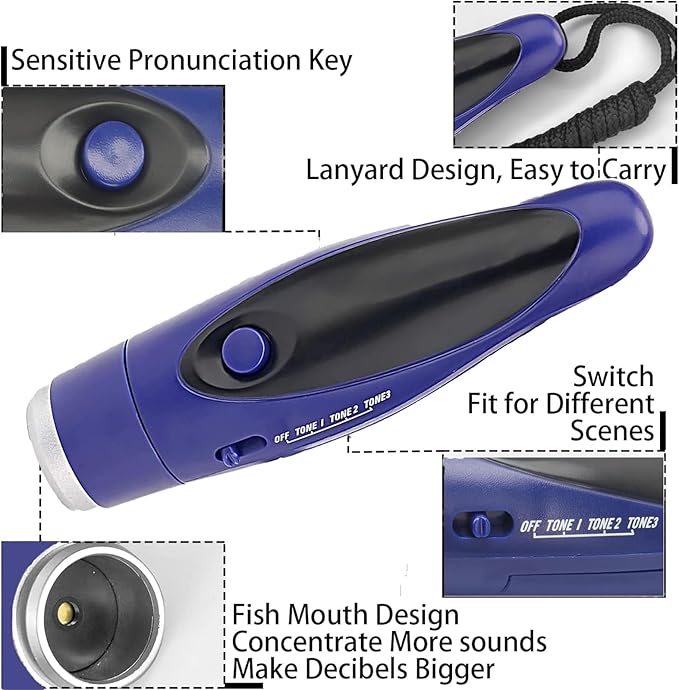 Electronic Whistle for Coaches, Handheld Lound Electric Whistle with Lanyard and Three Tone for Volleyball, Soccer Referee, P.E. Teacher, Police,Outdoor Camping, Self Defense Emergency