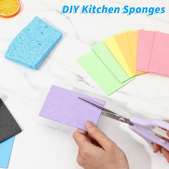 20 Pack Cleaning Sponge Kitchen Dish Sponges Non-Scratch Compressed Sponges Colorful Wash Scrub Sponge for Household Dishes Bathroom Cars Dining Dishwashing Cookware