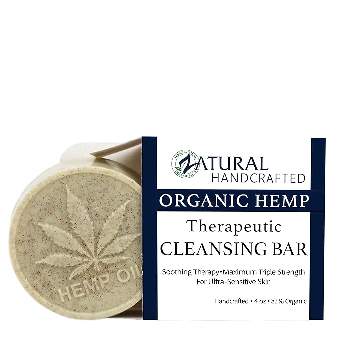 Hemp Bar Soap, 100% Natural Ingredients, Heal, Moisturize, and Cleanse. (5 Bars)