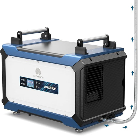 ARGENDON Crawl Spaces Dehumidifier with Pump and Drain Hose, 145 Pint Commercial Dehumidifier for Basement, Large Spaces, Auto Defrost, Compact, 5 Years Limited Warranty