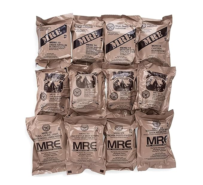 Wornick MRE Meals Ready to Eat, Inspection 2025, 2026 or Better, Emergency Food Supply, Survival Camping Outdoor 12 Pack (Pallet, 48, Count)