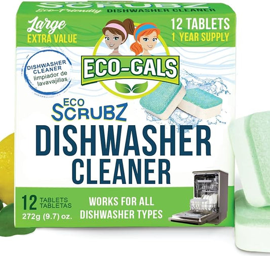 Dishwasher Cleaner - 12 Tablets - 12 Month Supply - Unscented