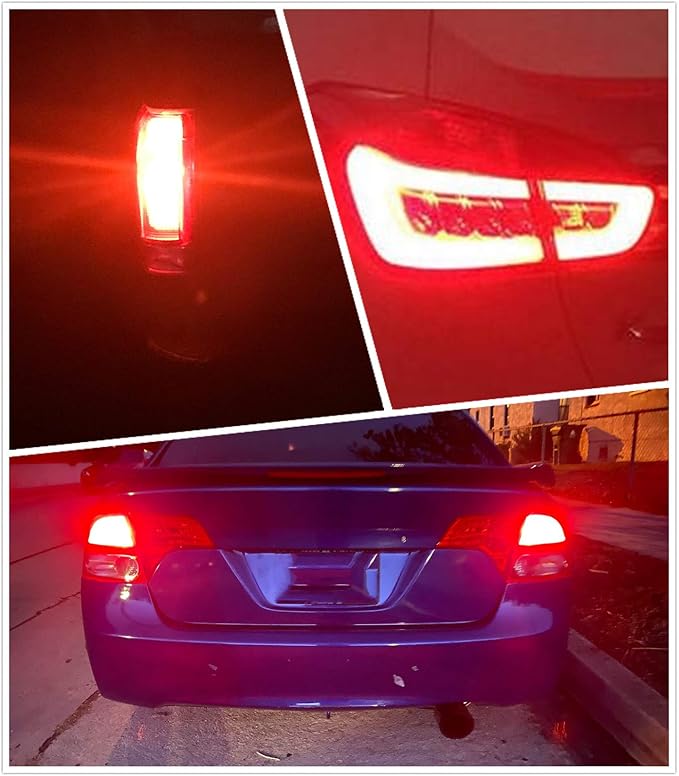 Serundo Auto 1156 Led Bulb, 12V 24V Super Bright 1141 1003 BA15S LED Bulbs Used for Back Up Reverse Lights, Tail Lights, RV lights,Lawn Mower etc. Pack of 2pcs Red