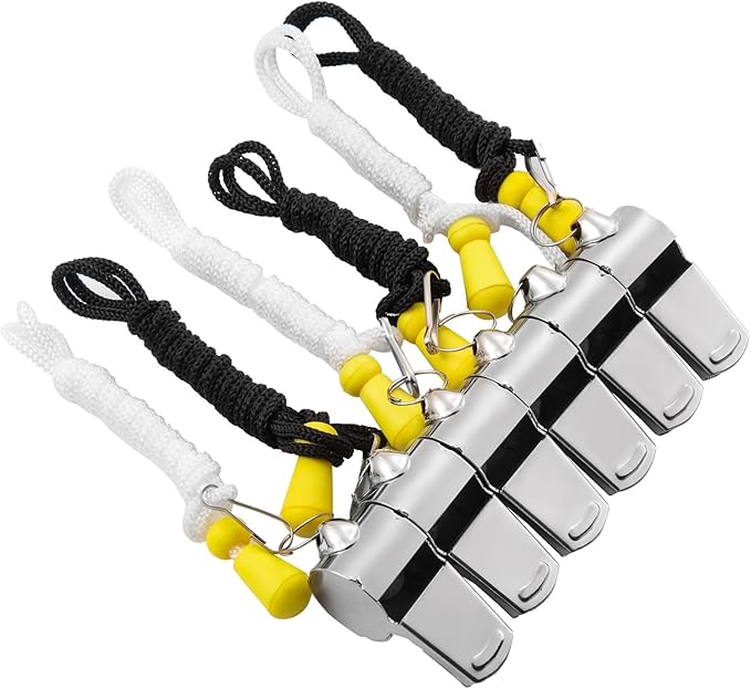 12 Pack Sport Whistles with Lanyar for Coaches, Referees and Officials, Loud Crisp Sound