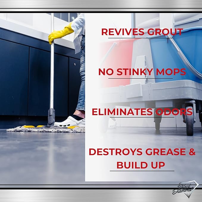 Restaurant Bio-Deodorizing Floor Cleaner Heavy Duty Commercial Concentrated Enzyme Degreaser and Odor Eliminator for Use in Mopping Bathroom, Kitchen, and Dining Room - 4 Gallons