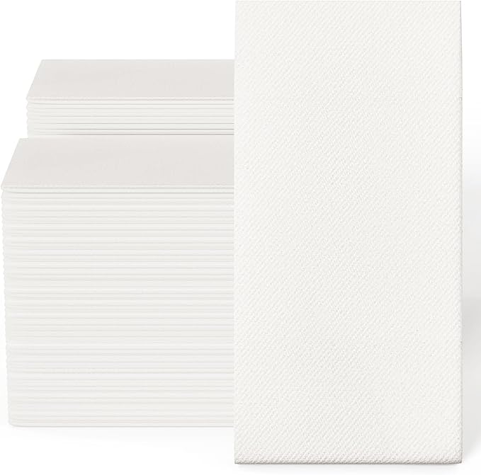 200 Pack Disposable Guest Towels Soft and Absorbent Linen Feel Paper Hand Towels Decorative Bathroom Hand Napkins for Kitchen, Parties, Weddings,Halloween