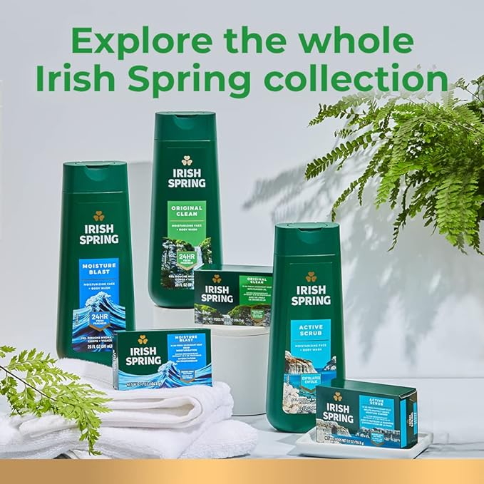 Irish Spring Moisture Blast Body Wash, 30 Oz Pump (Pack of 4)