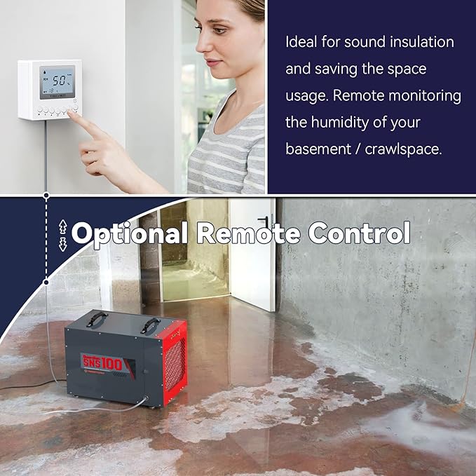 Abestorm 220 Pint Commercial Dehumidifier with Pump, Crawl Space Dehumidifier for Basement, Industry Water Damage Unit, Large Capacity, Auto Operation/Defrost, Memory Starting