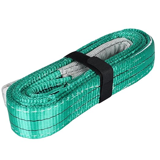 Lift Sling Straps,2" x 8' Heavy Duty Flat Eye Lift Sling, Lifting Straps Nylon Tree Saver Recovery Strap Web Sling Winch Strap