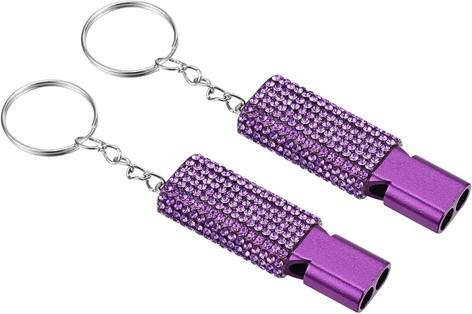 PATIKIL Emergency Whistle with Keychain, Bling Safety Survival Whistles Rescue Signaling Loud for Outdoor Camping Hiking Boating Hunting Fishing