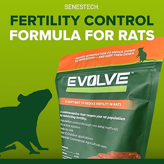 Evolve Rat Birth Control Soft Bait Sausages – 1.5 lbs | Scientifically Proven Rat Population Control | Not a Poison, Eco-Conscious, Long-Term Population Management