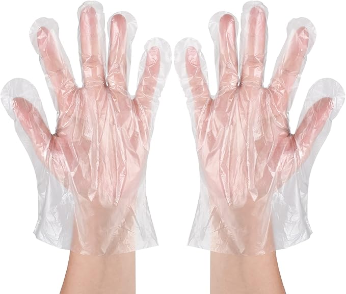 Disposable Food Prep Gloves - 500 PCS Disposable Plastic Gloves forFood Safe , Food Handling, Cooking，One Size Fits Most